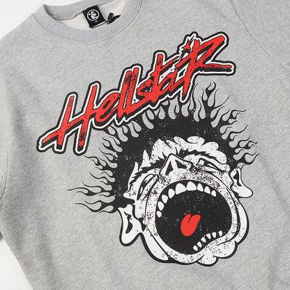 Hellstar Studios 'Records' Crewneck Sweatshirt Heather Grey