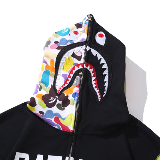 BAPE Color Camo Shark Zipper Hoodie