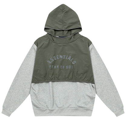 Fear Of God Essentials Letter Logo Splicing Hoodie