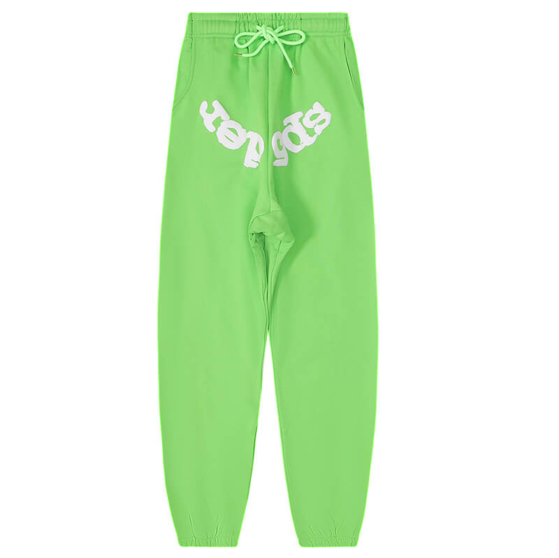 Sp5der White Foam Printing Pant-Green #8308