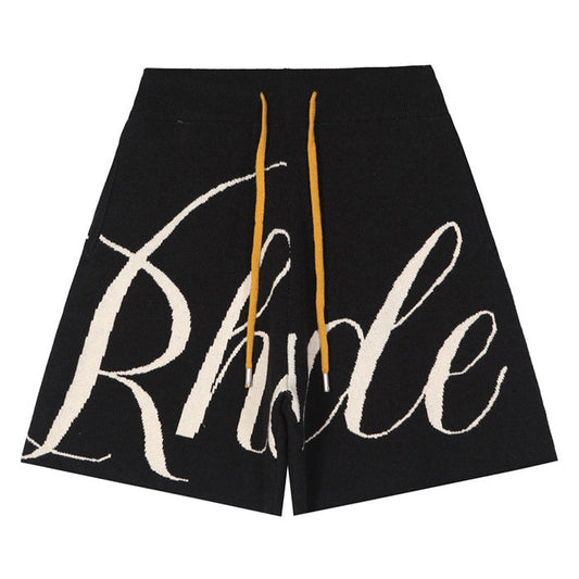 Rhude Logo Intarsia-knit Shorts