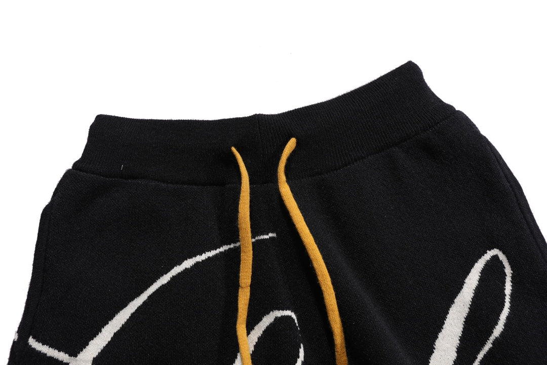 Rhude Logo Intarsia-knit Shorts