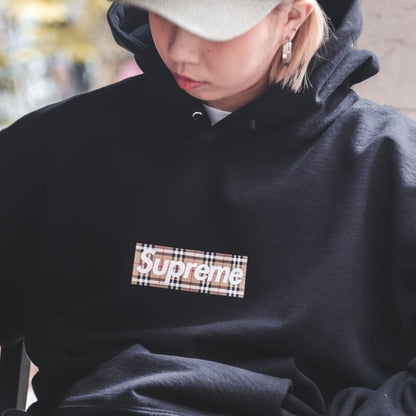 Supreme x Burberry Box Logo Hooded Sweatshirt