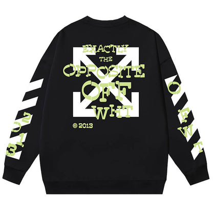 Off White Opposite Arr Boxy Crewneck Sweatshirt