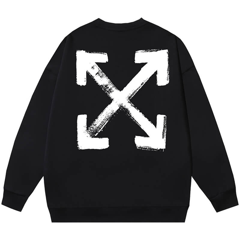 Off White Paint Arrow Slim Sweatshirts