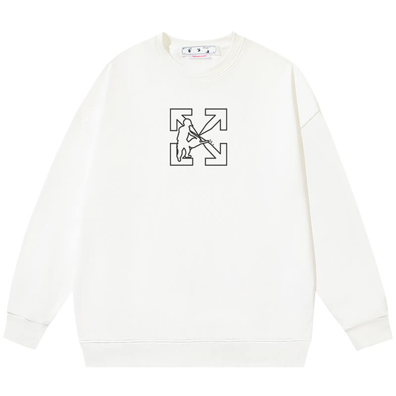 Off White Logo Workers Sweatshirts