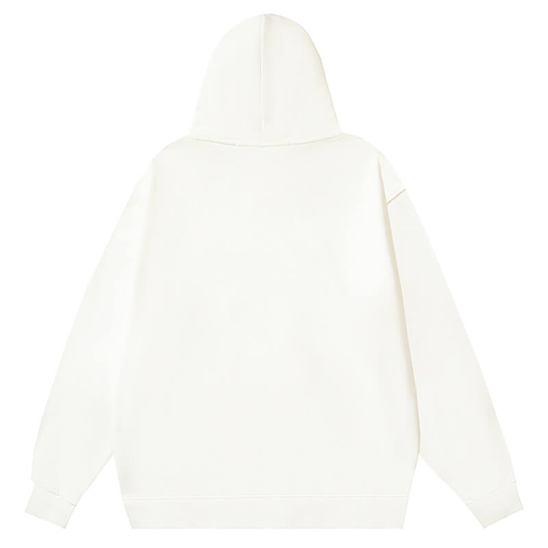 Off White Cotton Hoodies