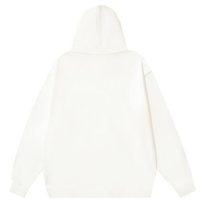 Off White Cotton Hoodies