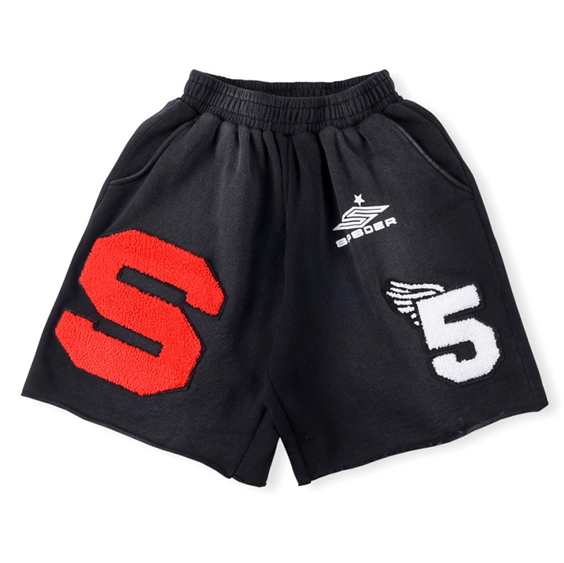 Sp5der Cut Sweatshort Vintage Black