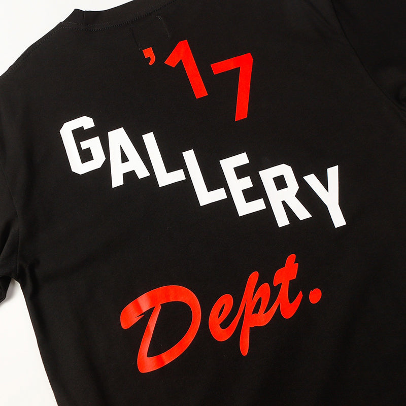 Gallery Dept Logo Printed T-Shirt Yellow Loose Fit