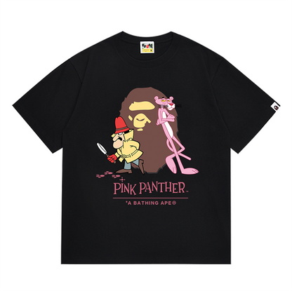 BAPE X Pink Panther Ape Head Tee