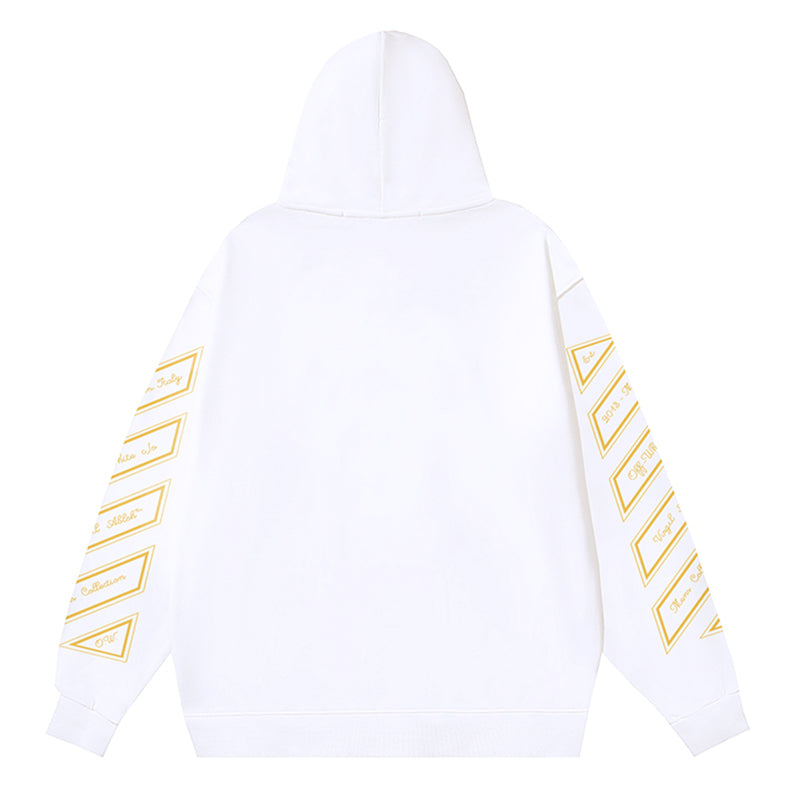 Off White 23 Zip Skate Hoodie White