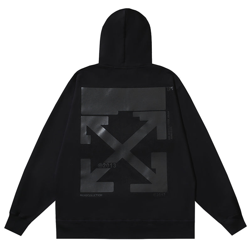 Off White Rubber Arrow Slim Zip Hoodie