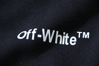 Off White Cotton Xray Arrow Hoodie