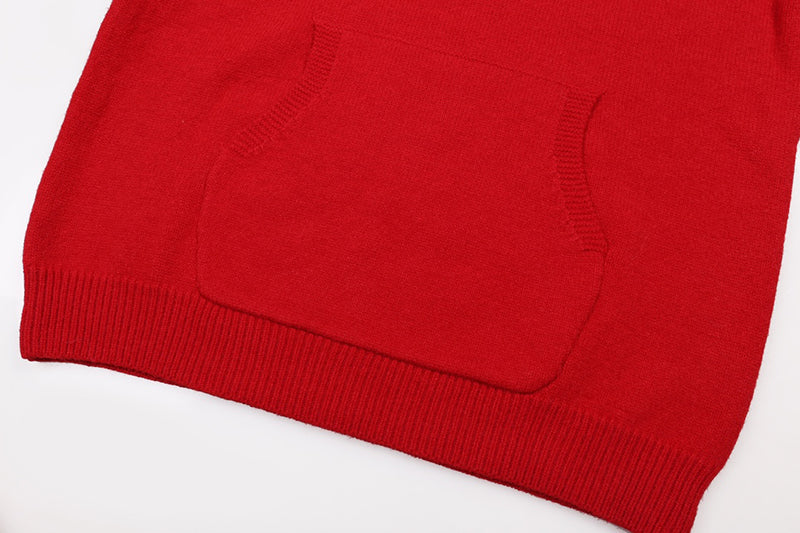 AMIRI Red Core Knitted Sweater Hoodie