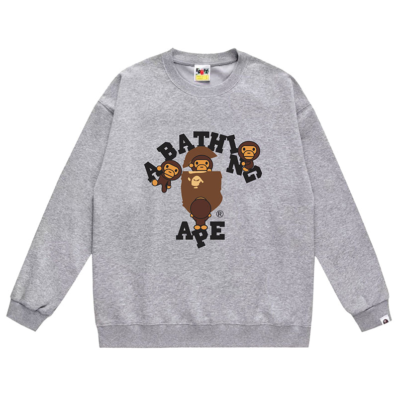 BAPE Ape Head Cartoon Baby Milo Print Sweatshirt