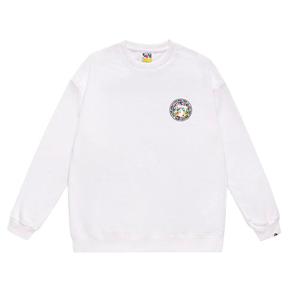 BAPE x Stussy Letter Print Crew Neck Sweatshirt