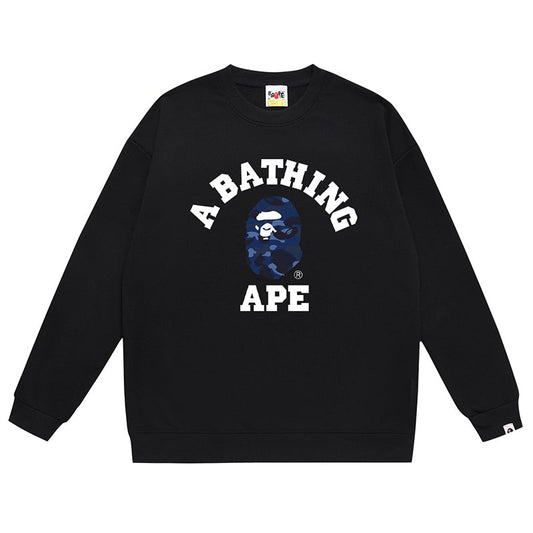 BAPE Ape Head Leter Logo Pattern Print Sweatshirt