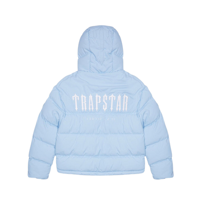 TRAPSTAR DECODED HOODED PUFFER JACKET 2.0 - ICE BLUE