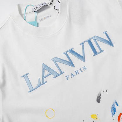 LANVIN Splash ink embroidery T-Shirts