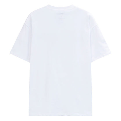 LANVIN Letter Embroidery T-Shirt Whtie