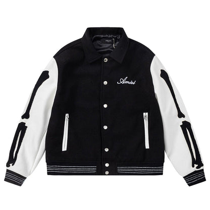 AMIRI bone embroidered baseball jacket