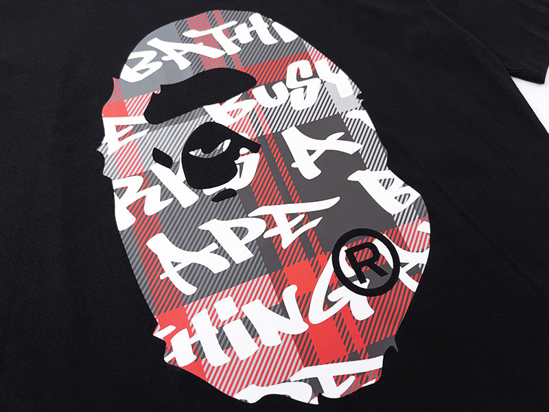 BAPE Stroke Camo By Bathing Big Ape Head T-Shirt