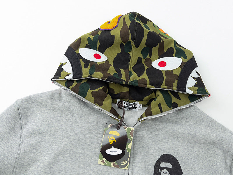 Bape Shark head camouflage Hoodie