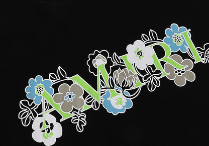 AMIRI flower letter logo print T-Shirts