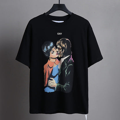 OFF-WHITE Slim Fit 'Kiss' Graphic Print T-shirt