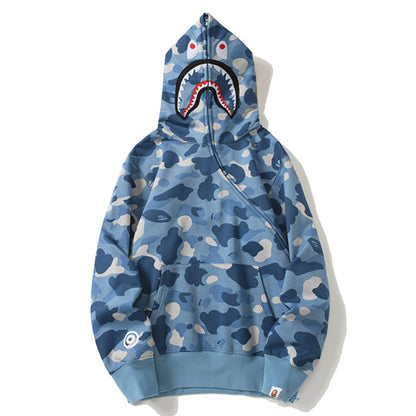 BAPE Color Camo diagonal side zipper Hoodie