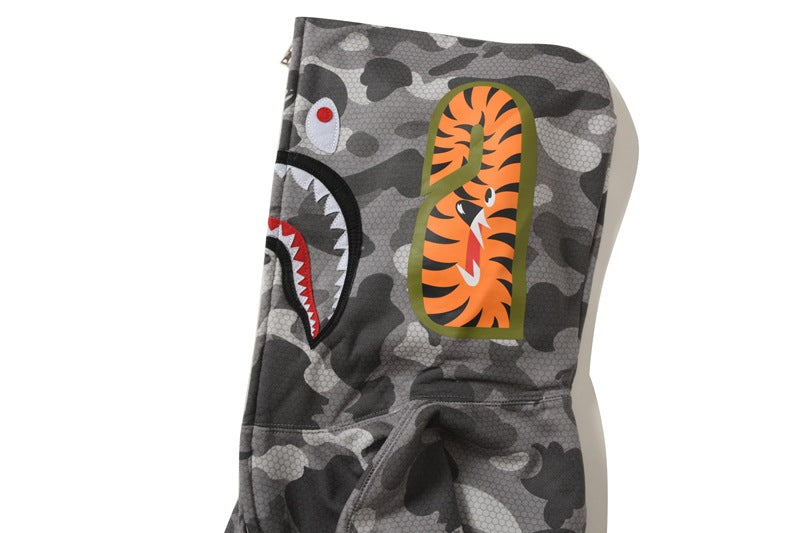 BAPE Color Camo diagonal side zipper Hoodie