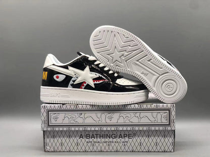 A Bathing Ape Bape Sta Low Color Block Shark Black