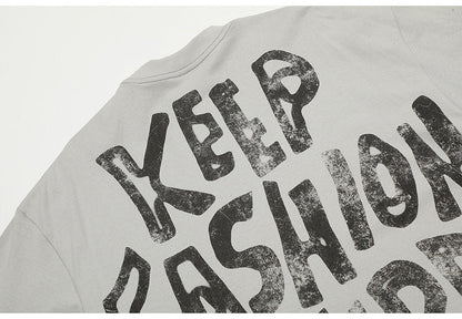 SAINT MICHAEL "KEEP FASHINON" letter print T-Shirts