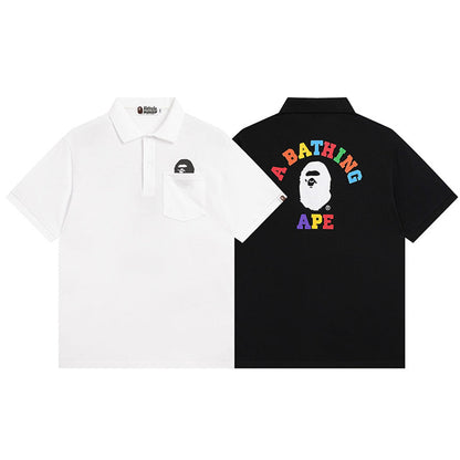 BAPE A BATHING Ape Head Logo Polo T-Shirt