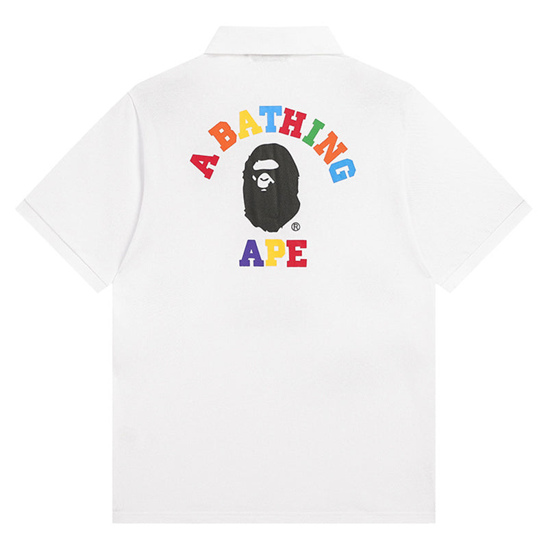 BAPE A BATHING Ape Head Logo Polo T-Shirt