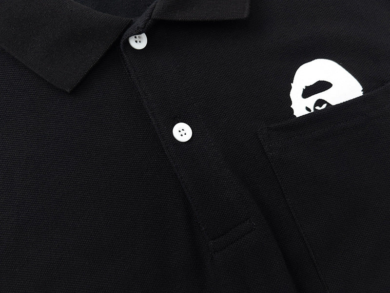 BAPE A BATHING Ape Head Logo Polo T-Shirt