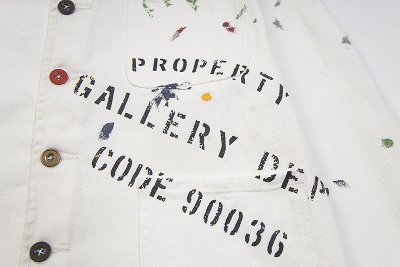 Gallery Dept. EP Paint-Splattered Logo-Print Cotton-Ripstop Jacket