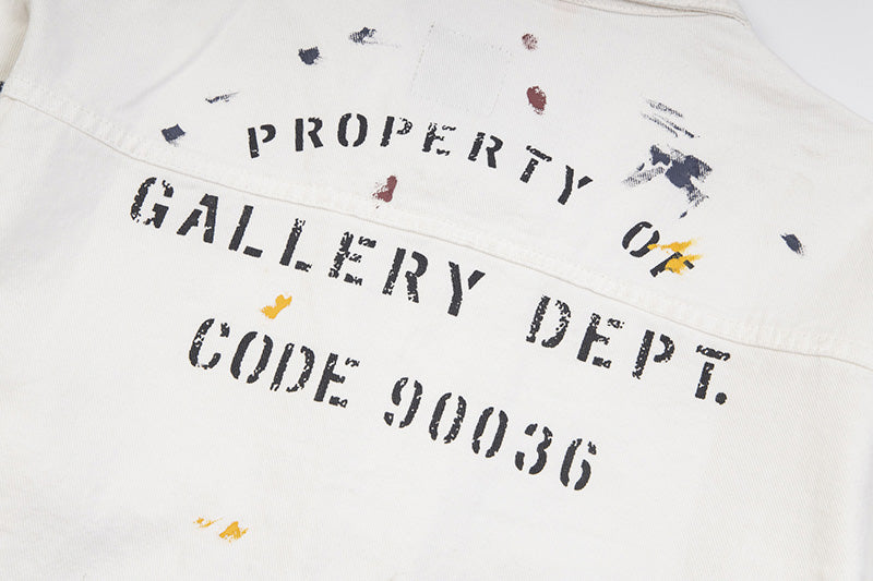 Gallery Dept. EP Paint-Splattered Logo-Print Cotton-Ripstop Jacket