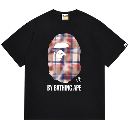 BAPE Bleach Check Ape Head Tee