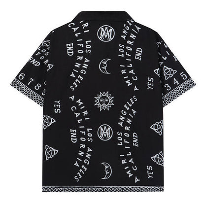 AMIRI Ouija Board Bowling Shirt In Black