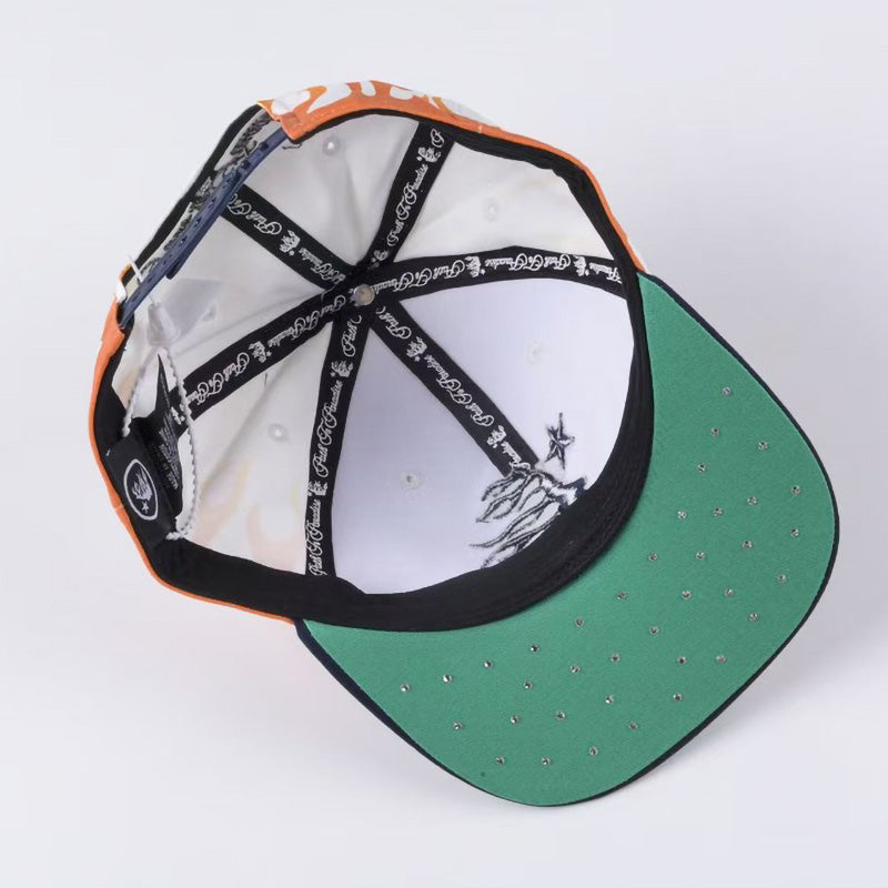 Hellstar Flame Vintage Snapback Hat