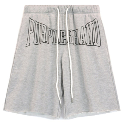 Purple Brand Letter Logo Printed Shorts