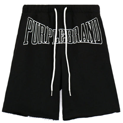 Purple Brand Letter Logo Printed Shorts