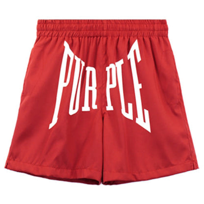 Purple Brand  Letter Logo Printed Shorts