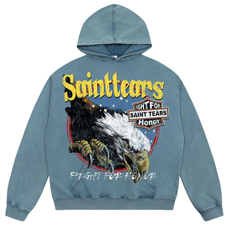 SAINT MICHAEL Eagle graphic print Hoodies