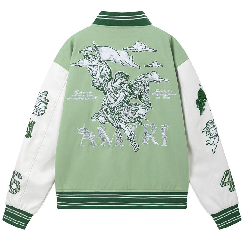 AMIRI Angel Branded Woven Varsity Jacket