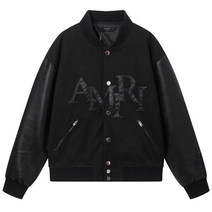 AMlRl Staggered Logo Varsity Jacket