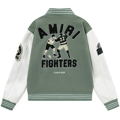 AMlRl appliqué-logo Varsity Jackets