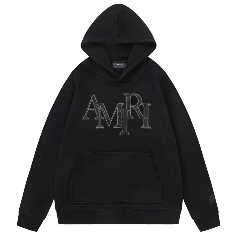 AMIRI Staggered Logo-Patches Hoodies